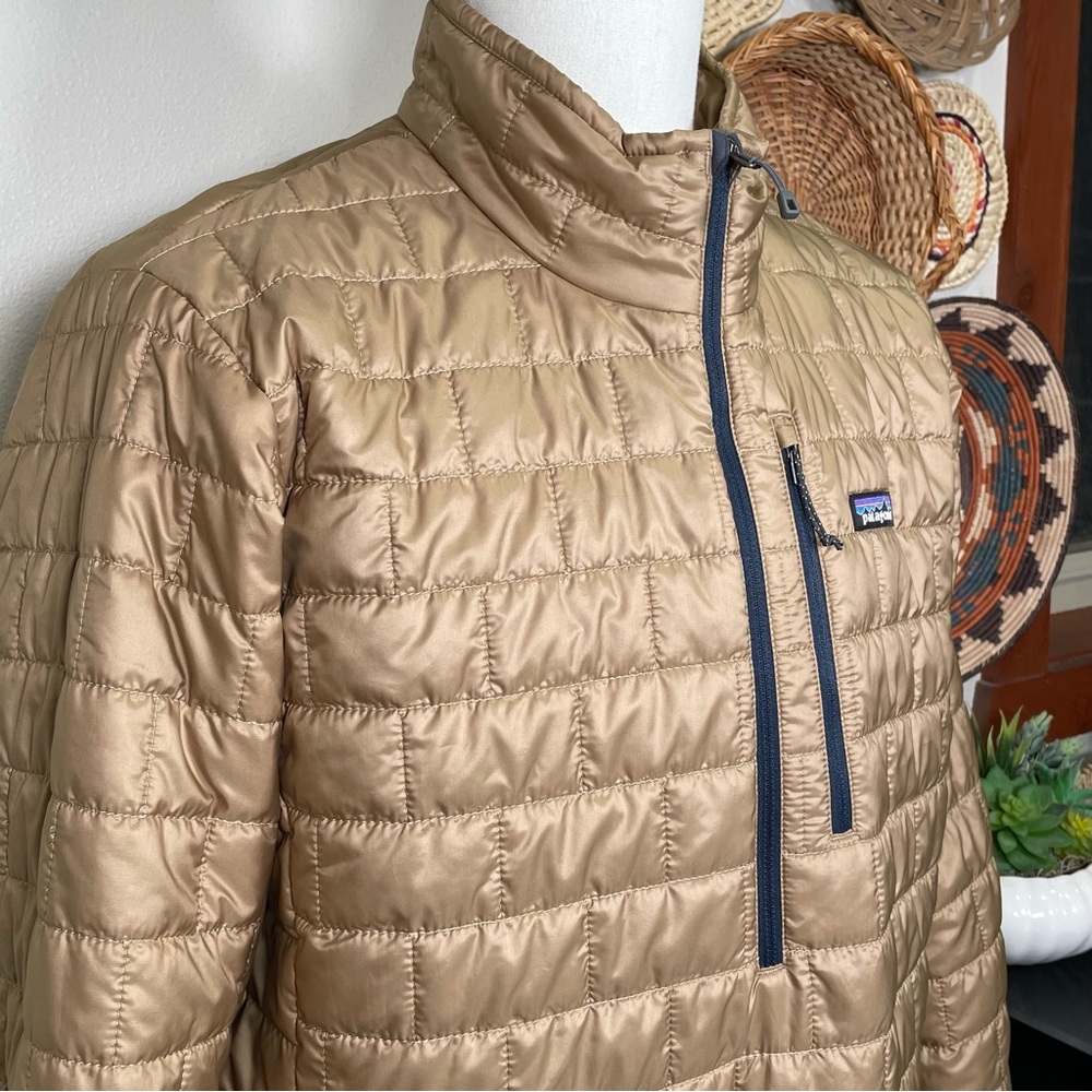 Patagonia Nano Puff Jacket Gold 1/2 Zip Quilted Puffer Pullover Coat Men's Large - Picture 4 of 16